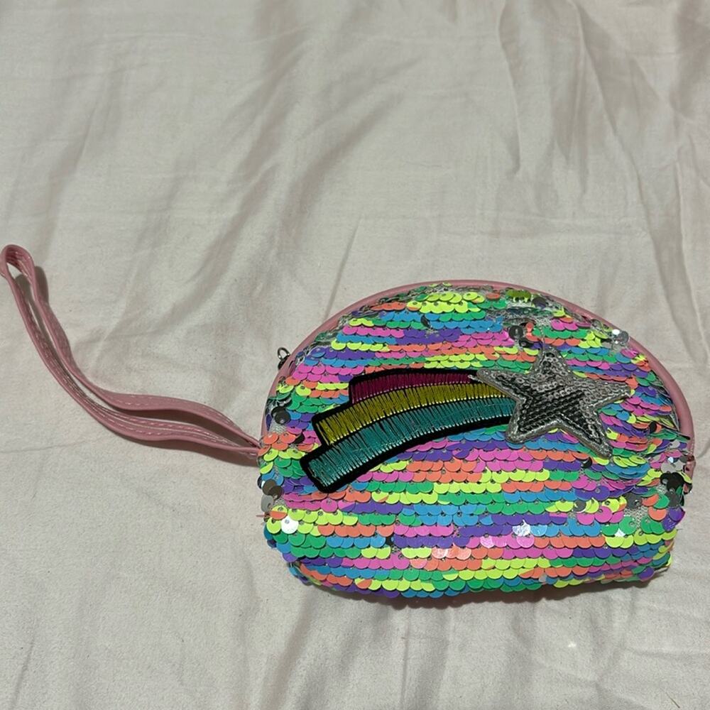 Colorful Sequin Wristlet with Star Design